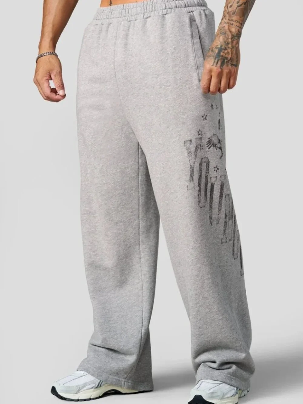 YoungLA 2175 - Golden Era Sweats (Heather Grey/Large)